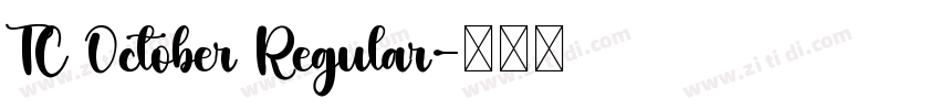 TC October Regular字体转换